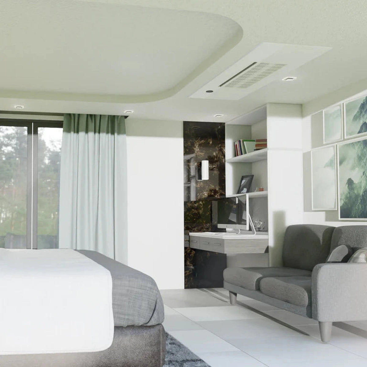 MRCOOL DIY 5th Gen 6K BTU Mini Split Ceiling Cassette Air Handler 230V, DIYCASSETTE06HP-230D25-O