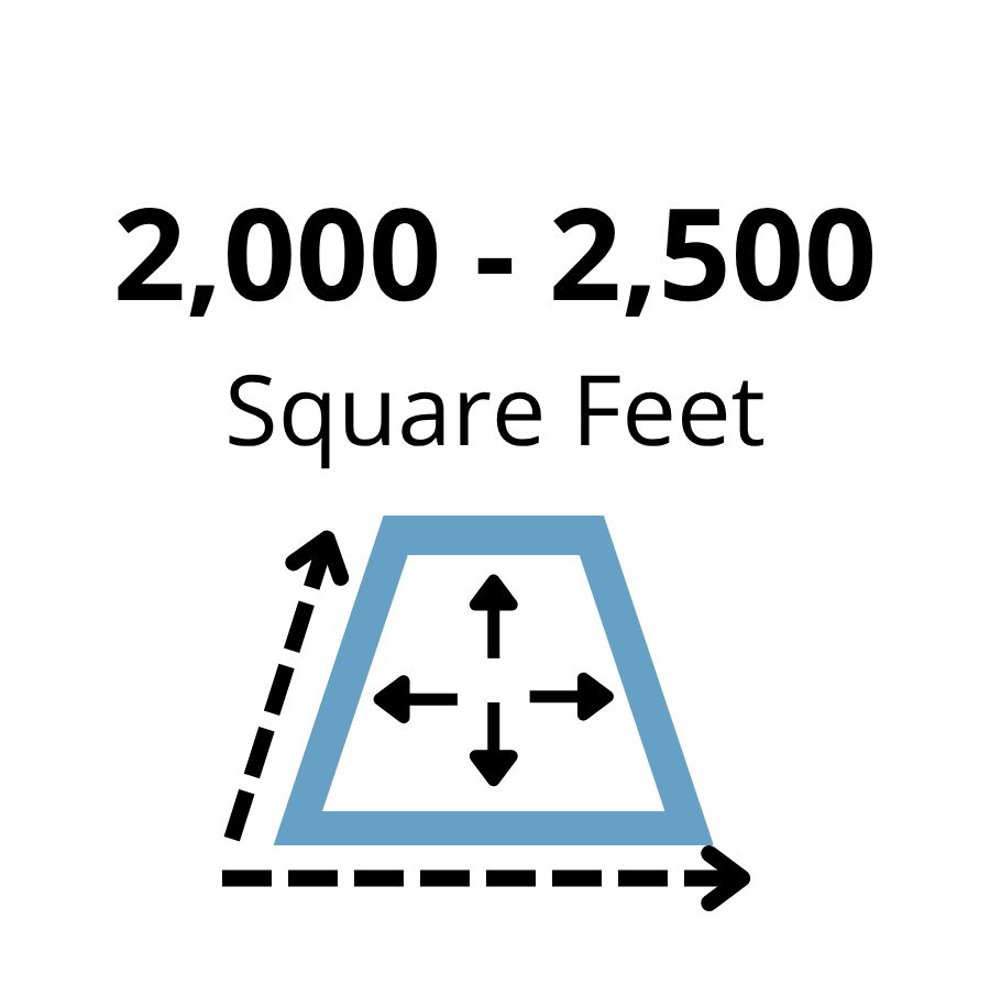 2,000 to 2,500 Square Feet