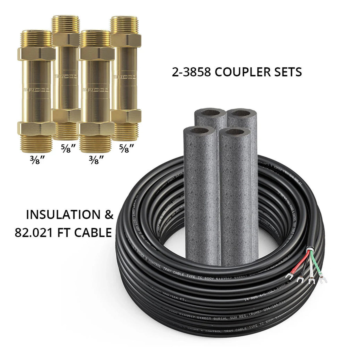 MRCOOL DIY 75ft (50 ft + 25 ft) 3/8 x 5/8 Lineset for DIY 24K &amp; 36K Indoor, 4th Generation, DIY75-3858C