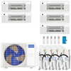MRCOOL DIY 5th Gen 5-Zone 33,000 BTU Ceiling Cassette Ductless Mini Split Air Conditioner & Heat Pump with 25ft. Pre-Charged Line Sets (6K+6K+6K+6K+9K), DIYM536HPC01D88