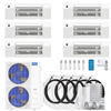 MRCOOL DIY 5th Gen 6-Zone 48,000 BTU Ceiling Cassette Ductless Mini Split Air Conditioner & Heat Pump with 35ft. Pre-Charged Line Sets (6K+6K+6K+9K+9K+12K), DIYM648HPC08D122