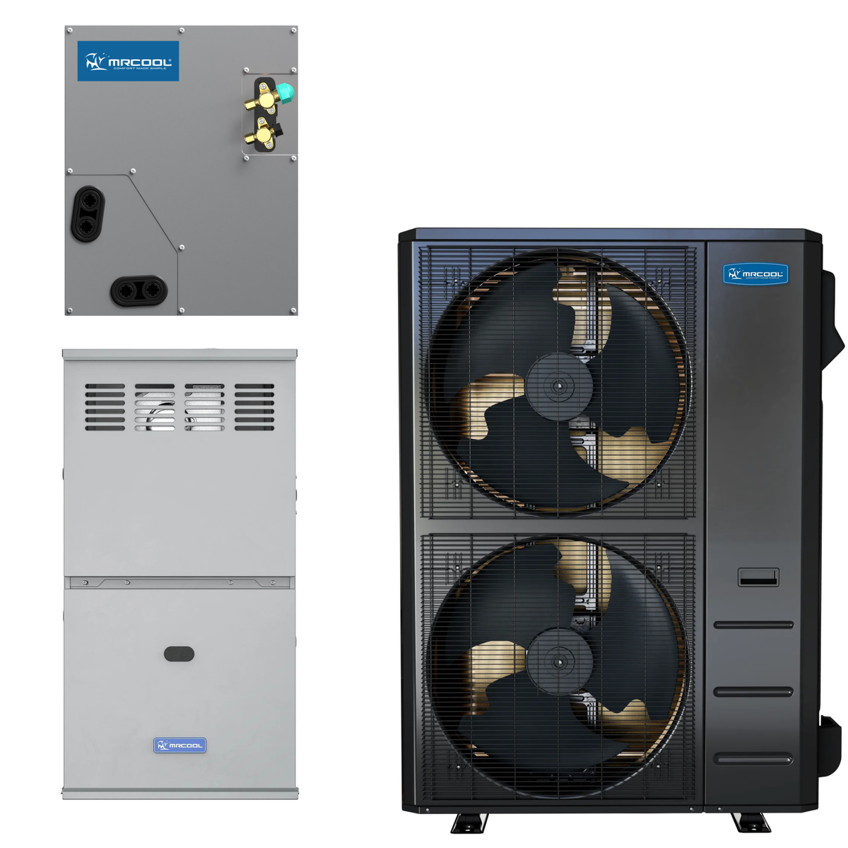 MRCOOL 5 Ton Central Universal Air Conditioner and 80% AFUE, 100K BTU 21" Gas Furnace Split System - Upflow, Horizontal, or Downflow