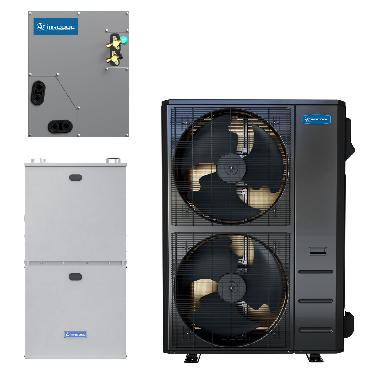 MRCOOL 5 Ton Central Universal Air Conditioner and 96% AFUE, 100K BTU 21" Gas Furnace Split System - Upflow or Horizontal