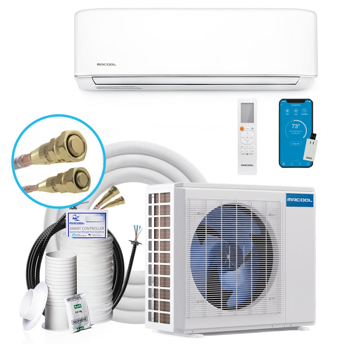 MRCOOL DIY 12K BTU Ductless Mini Split Heat Pump Complete System, Energy Star, 4th Gen, DIY-12-HP-WM-115C25