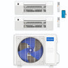 MRCOOL DIY 5th Gen 2-Zone 24,000 BTU Ceiling Cassette Ductless Mini Split Air Conditioner & Heat Pump (6K+18K), DIY2-BC-36HP0618