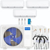MRCOOL DIY 5th Gen 3-Zone 24,000 BTU Ductless Mini Split Air Conditioner & Heat Pump with 16ft. Pre-Charged Line Sets (6K+6K+12K), DIYM327HPW02D00