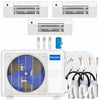 MRCOOL DIY 5th Gen 3-Zone 24,000 BTU Ceiling Cassette Ductless Mini Split Air Conditioner & Heat Pump with 16ft. Pre-Charged Line Sets (6K+6K+12K), DIYM336HPC00D00