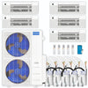 MRCOOL DIY 5th Gen 5-Zone 48,000 BTU Ceiling Cassette Ductless Mini Split Air Conditioner & Heat Pump with 35ft. Pre-Charged Line Sets (9K+9K+9K+9K+12K), DIYM548HPC17D120