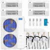 MRCOOL DIY 5th Gen 4-Zone 45,000 BTU Ceiling Cassette Ductless Mini Split Air Conditioner & Heat Pump with 50ft. Pre-Charged Line Sets (9K+12K+12K+12K), DIYM455HPC15D255