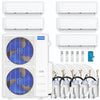 MRCOOL DIY 5th Gen 5-Zone 51,000 BTU Ductless Mini Split Air Conditioner & Heat Pump with 16ft. Pre-Charged Line Sets (9K+9K+9K+12K+12K), DIYM555HPW27D00