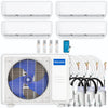 MRCOOL DIY 5th Gen 4-Zone 30,000 BTU Ductless Mini Split Air Conditioner & Heat Pump with 16ft. Pre-Charged Line Sets (6K+6K+9K+9K), DIYM436HPW04D00